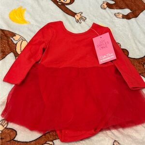 Size 6/12 Months Red Tulle Baby Dress. NWT.